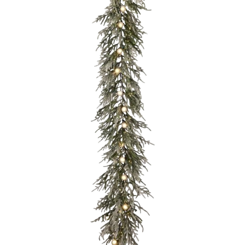 6´MICROLED SNOWY NORFOLK GARLAND 100L+14G40