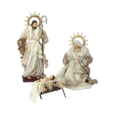  16-33" RSN/FABRIC HOLY FAMILY -30" RSN/FABRIC THREE KINGS SET/3  SET COMPLETO