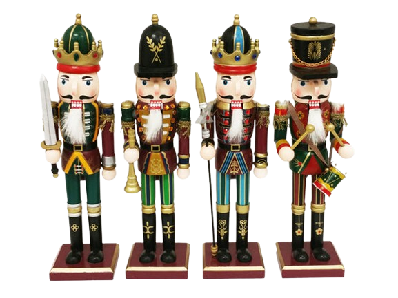 12IN TRADITIONAL DELUXE NUTCRACKER W/GOLD BASE. - INDIVIDUAL