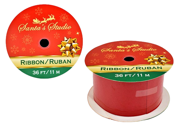 2.5IN X 12YARDS VELVET RIBBON SPOOL.