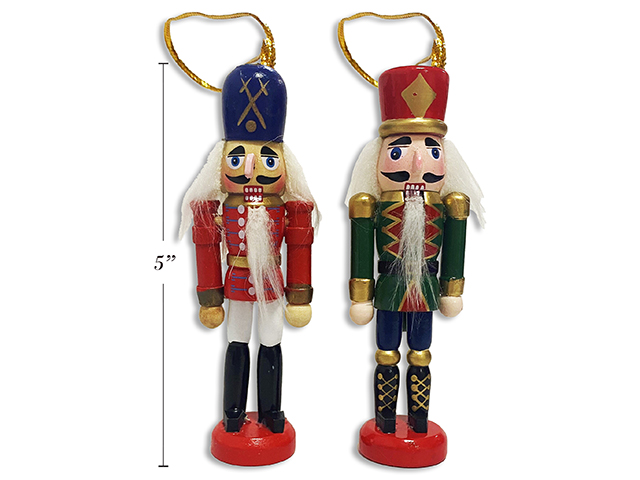 5IN TRADITIONAL NUTCRACKER W/RED BASE. 