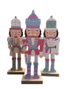 8IN X 2-7/8IN XMAS WOODEN CANDY NUTCRACKER TABLETOP DECORATION