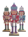 11-5/8IN X 3-5/8IN XMAS WOODEN CANDY NUTCRACKER TABLETOP DECORATION.
