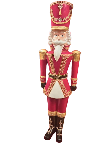 NUTCRACKER ROJO, DORADO CON SEDERIA LUXURY - PEDRERIA