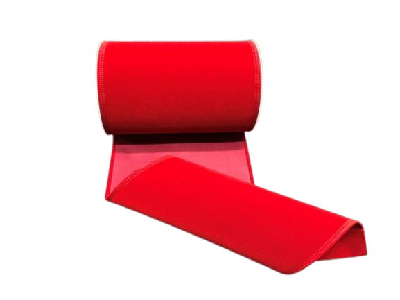 DEEP RED VELVET, 6"X10Y