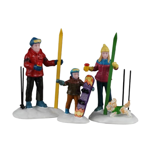 FAMILY SKI DAY, SET OF 3