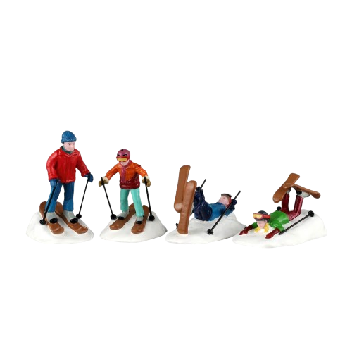 SKI SCHOOL LESSONS, SET OF 4