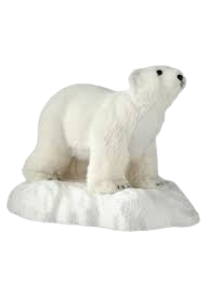 14.5"POLOR BEAR ON ICE FLOE