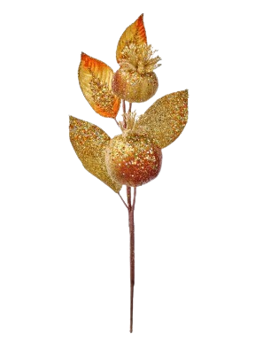 16" GLITTER POMEGRANATE SPRAY BUGD