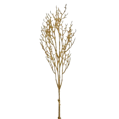 37" METALLIC BEADED BIRCH SPRAY X2