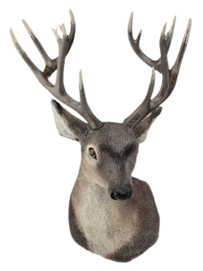 30"FAUX FUR DEER STAG BUST 