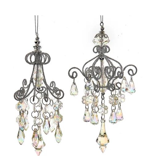 [D4497] 6-6.5" CHANDLIER+OPALESCENT STONES INDIVIDUAL
