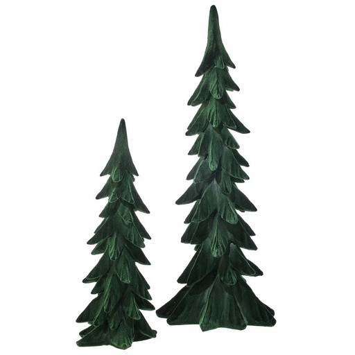 [MTX73034] 23" RESIN FLOCKED TREE INDIVIDUAL GRANDE GRN