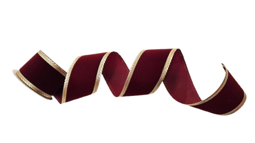 [76400-40-10] BURG VELVET/GOLD METALLIC 2.5´´X10Y