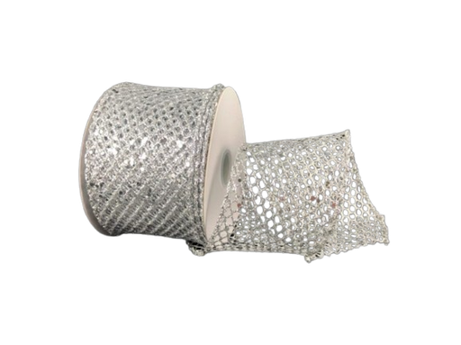 [71123-40-16] SILVER MEGA GLITTER 2.5"X10Y