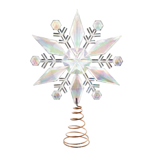 [J8255] 12.75" IRIDESCENT SNOWFLAKE TREE