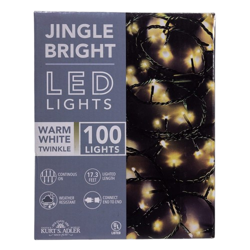 [UL5202WW] 100L WARM WHITE TWINKLE LED GR WIRE JINGLE