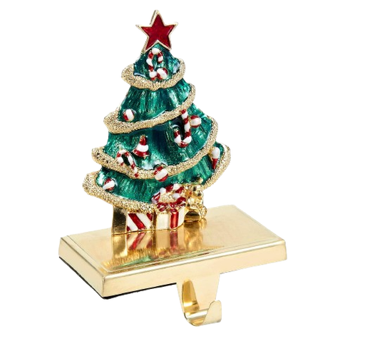 [JT0117] ZINC CHRISTMAS TREE STOCKING HANGER