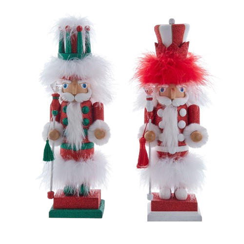 [HA0795] 15" HOLLYWOOD NUTCRACKERS RED WHITE & GREEN SOLDIER / INDIVIDUAL 