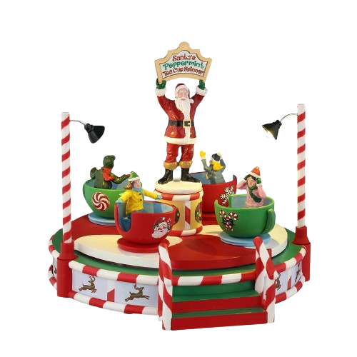 [54446] SANTA'S PEPPERMINT TEACUP SPINNER