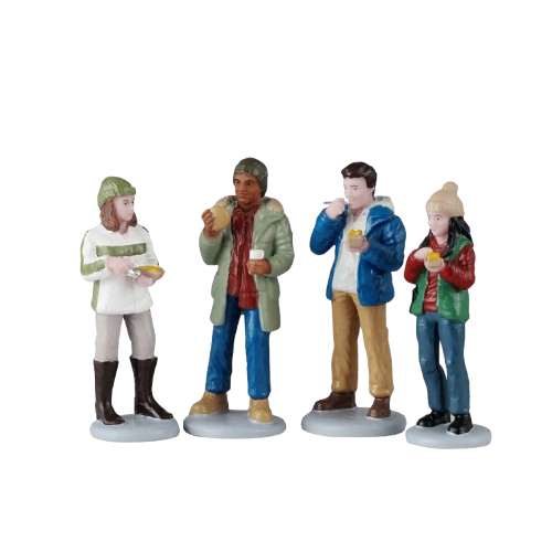 [52530-A2570] FOOD TRUCK PATRONS, SET OF 4