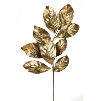 [MTX48925] 24" METALLIC MAGNOLIA LEAF SPRAY