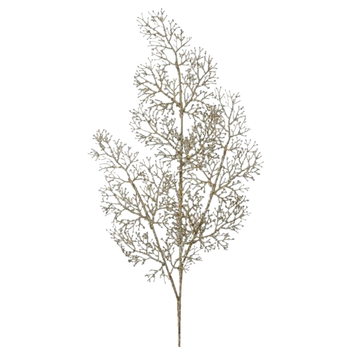 [MTX75565] 35" PEARL/GLITTER CORAL LEAF SPRAY
