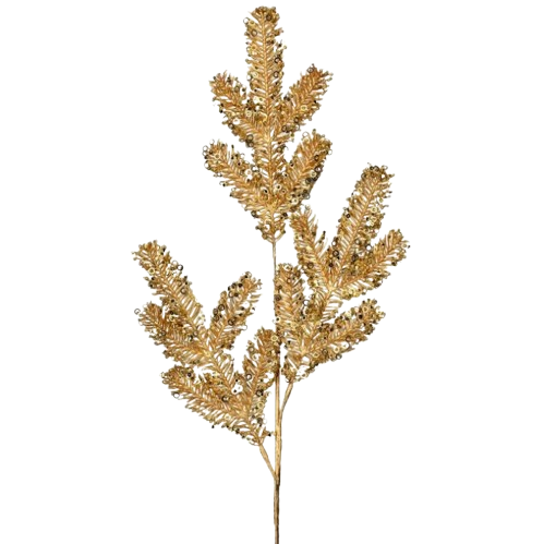 [MTX75566] 30" GLITTER/SEQUIN ANGEL PINE SPRAY -GOLD 
