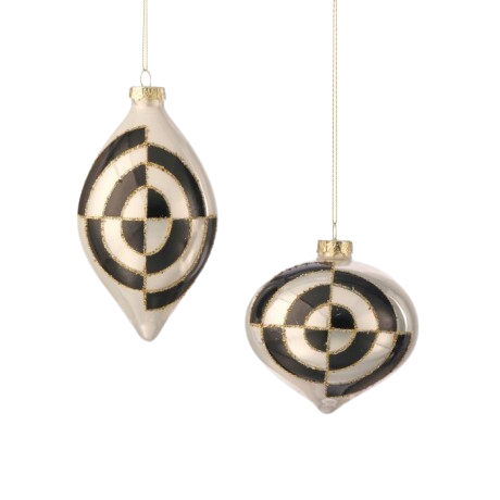 [MTX75719] 4-6"GLS ART DECO FINIAL/ONION ORNAMENT - INDIVIDUAL 