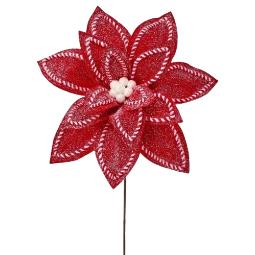 [MTX75788RW] 30" SUGAR/SPICE POINSETTIA STEM