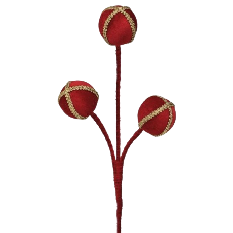 [MTX75801RED] 25" TRIPLE VELVET BALL SPRAY