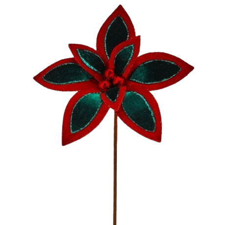 [MTX75803] 22" VELVET PETAL POINSETTIA STEM