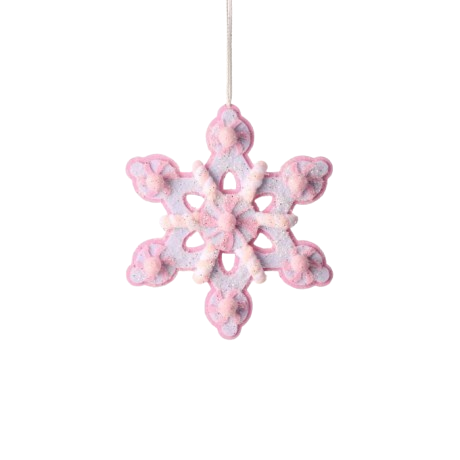 [MTX75821] 8" FELT SUGURED CANDY SNOWFLAKE