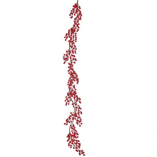 [MTX65833] 60" WATERPROOF WINTER BERRY GARLAND RED
