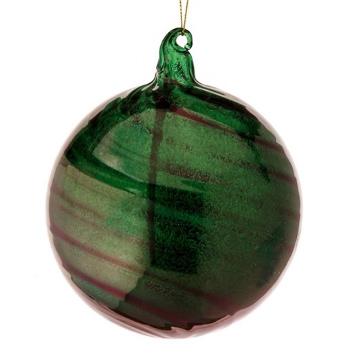 [MTX65910GREEN] 120MM HEAVY GLASS BALL ORNAMENT GREEN