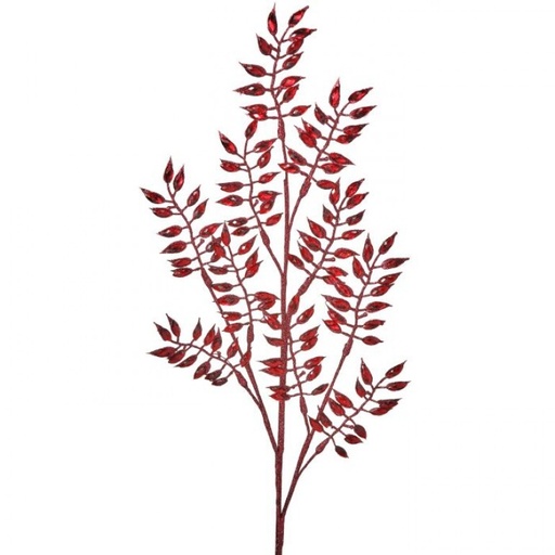[MTX67599] 30" METALLIC ACRYLIE LEAVES SPRAY - BURGUNDY