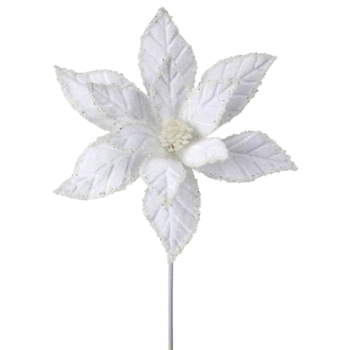 [MTX75837] 22" VELVET WINTER POINSETTIA STEM