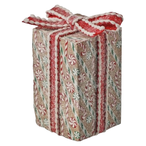 [MTX75878] 8" SUGAR/SPICE GIFT BOX ORNAMENT