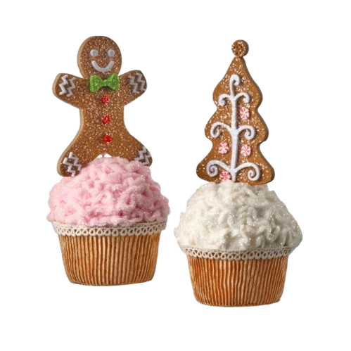 [MTX75959] 8" GINGERBREAD CUPCAKE - INDIVIDUAL 