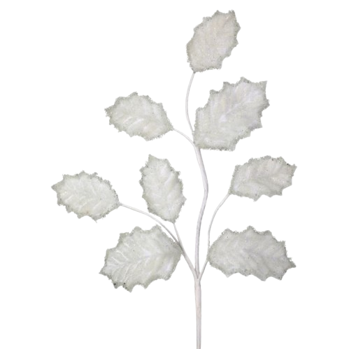 [MTX75967] 27" BEADED ICED HOLLY LEAF
