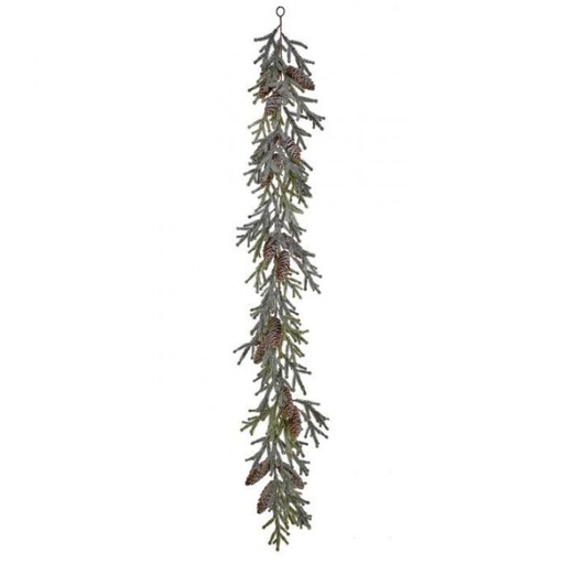 [MTX72073] 48" MINI SNOWY PINE GARLAND W/CONE 