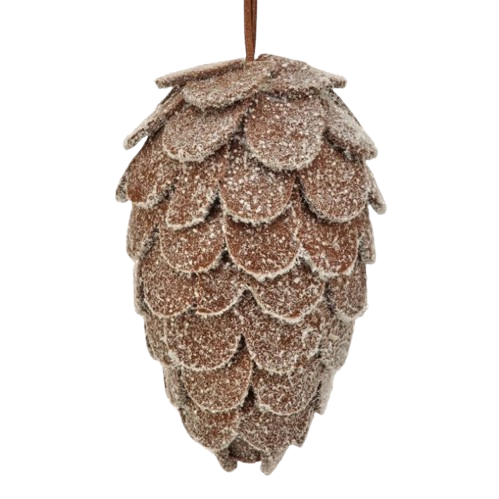 [MTX75990BROWN] 5.5" FELT PINECONE ORNAMENT - BROWN