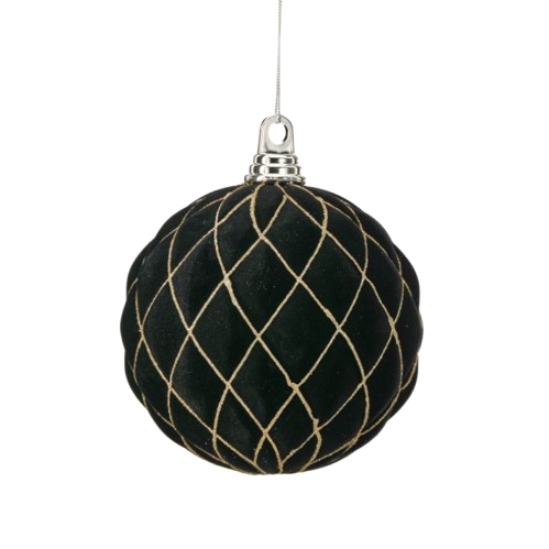 [MTX76071BLACK] 150MM VP FLCK W/GLTR DIAMOND BALL -  BX/2 - BLACK