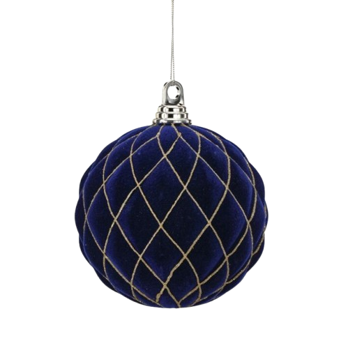 [MTX76071MB] 150MM VP FLCK W/GLTR DIAMOND BALL -  BX/2 - MIDNIGHT BLUE