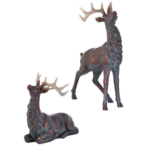 [MTX73044P] 16.5" - RESIN HIGHLANDS DEER INDIVIDUAL PARADO
