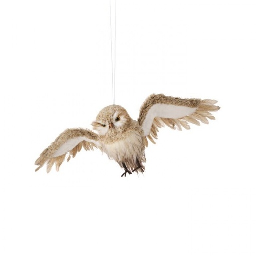 [MTX74125] 28" WINTER CHALET FLYING FEATHER OWL