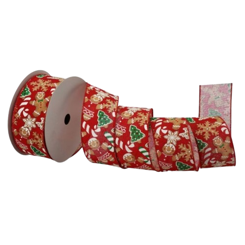 [MTX76098] 2.5"X20Y GINGERBREAD LANE COTTON RIBBON