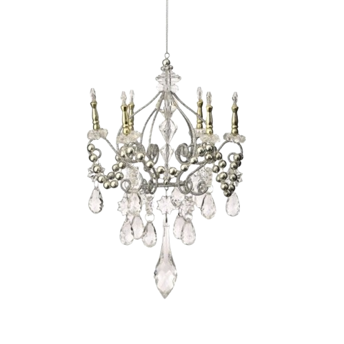 [MTX76343] 9" MTL.CRYSTAL DELUXE CHANDELIER ORNAMENT