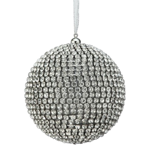 [MTX76357] 5" FAUX DIAMOND BALL ORNAMENT