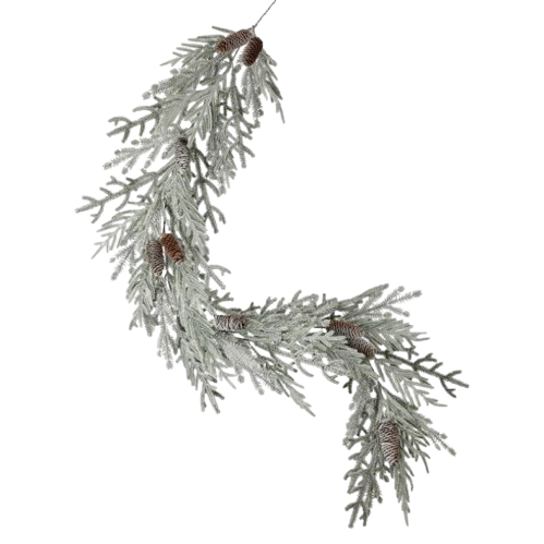 [MTX76444] 60" SNOWY PINE GARLAND W/CONE